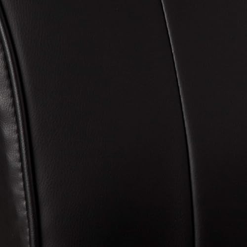 Miniatura 10 de Silla de trabajo Boss ajustable de cuero con posabrazos ajustables, negro