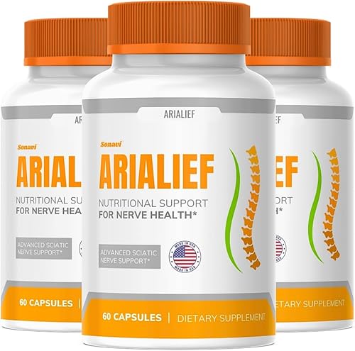 Arialief para neuropatía Cápsulas Arialief Suplemento avanzado - (180 cápsulas) (paquete de 3)