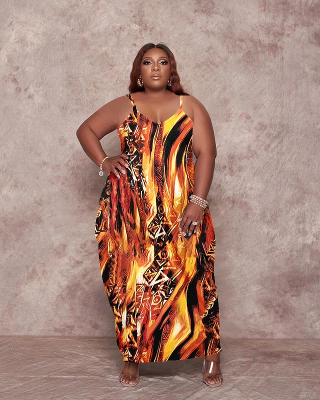 Image of YeGine Oversize Tshirt Dress Plus Size Short Sleeve Maxi Dress with Pockets