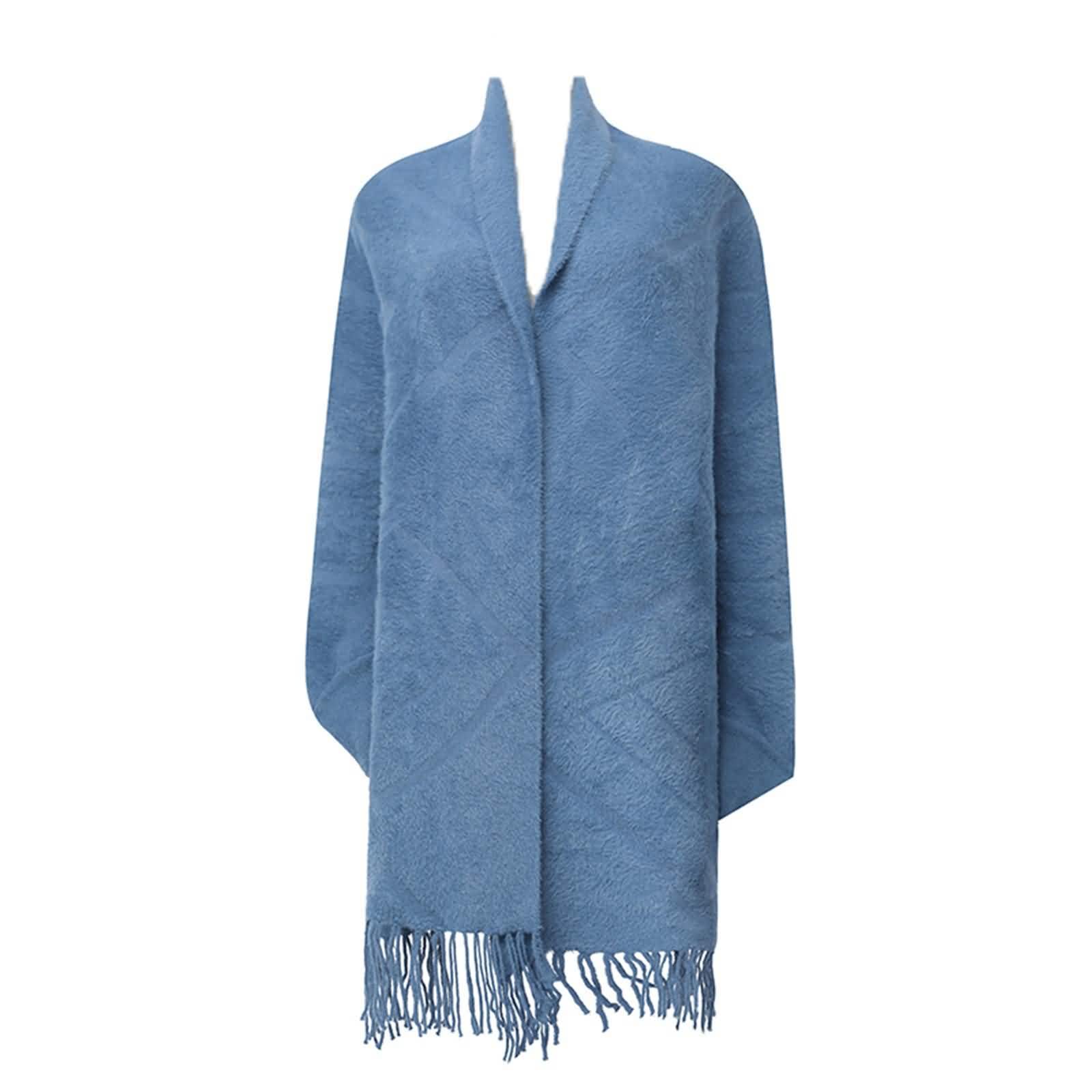 Capa de chal, bufanda de invierno para mujer, mezcla de algodón, jacquard, reversible, chal cálido, accesorios de regalo