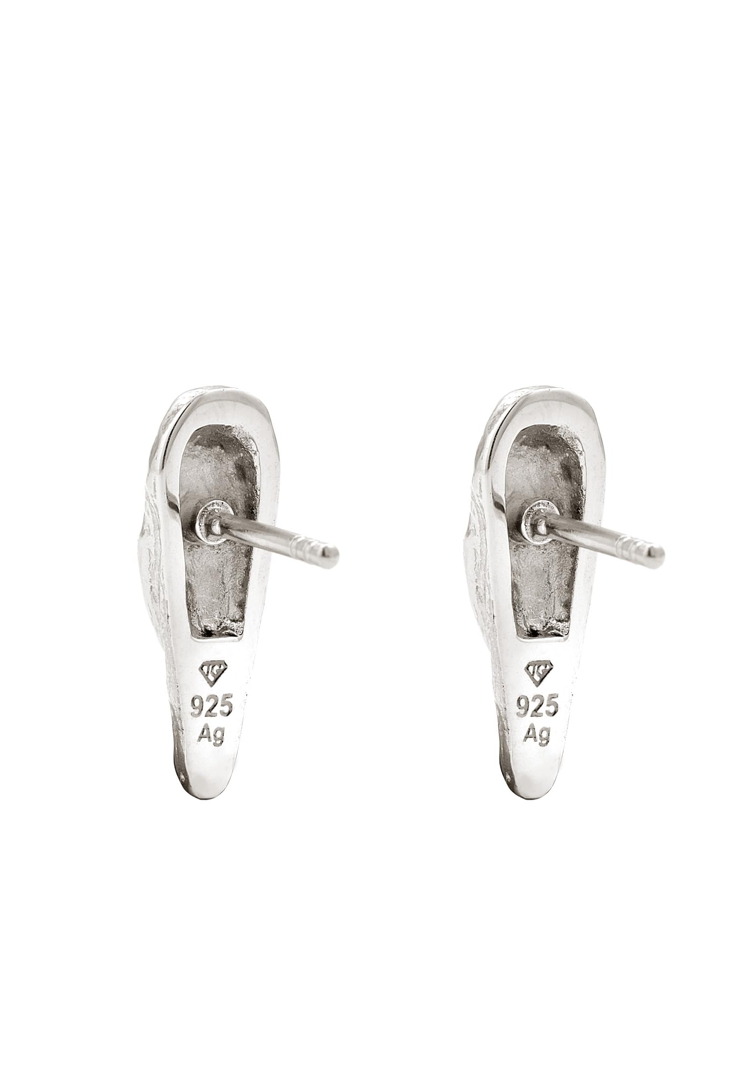 Kuzzoi Orecchini da uomo a goccia (5 x 17 mm) con superficie strutturata in argento sterling 925, orecchini da uomo