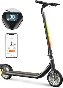 Atomi Electric Scooter E20/E30/Alpha Lite, 500W/650W Motor Electric Scooter with 19 Miles Long Range, 15.6 Mph Speed, Portable Folding Commuting Scooter for Adults