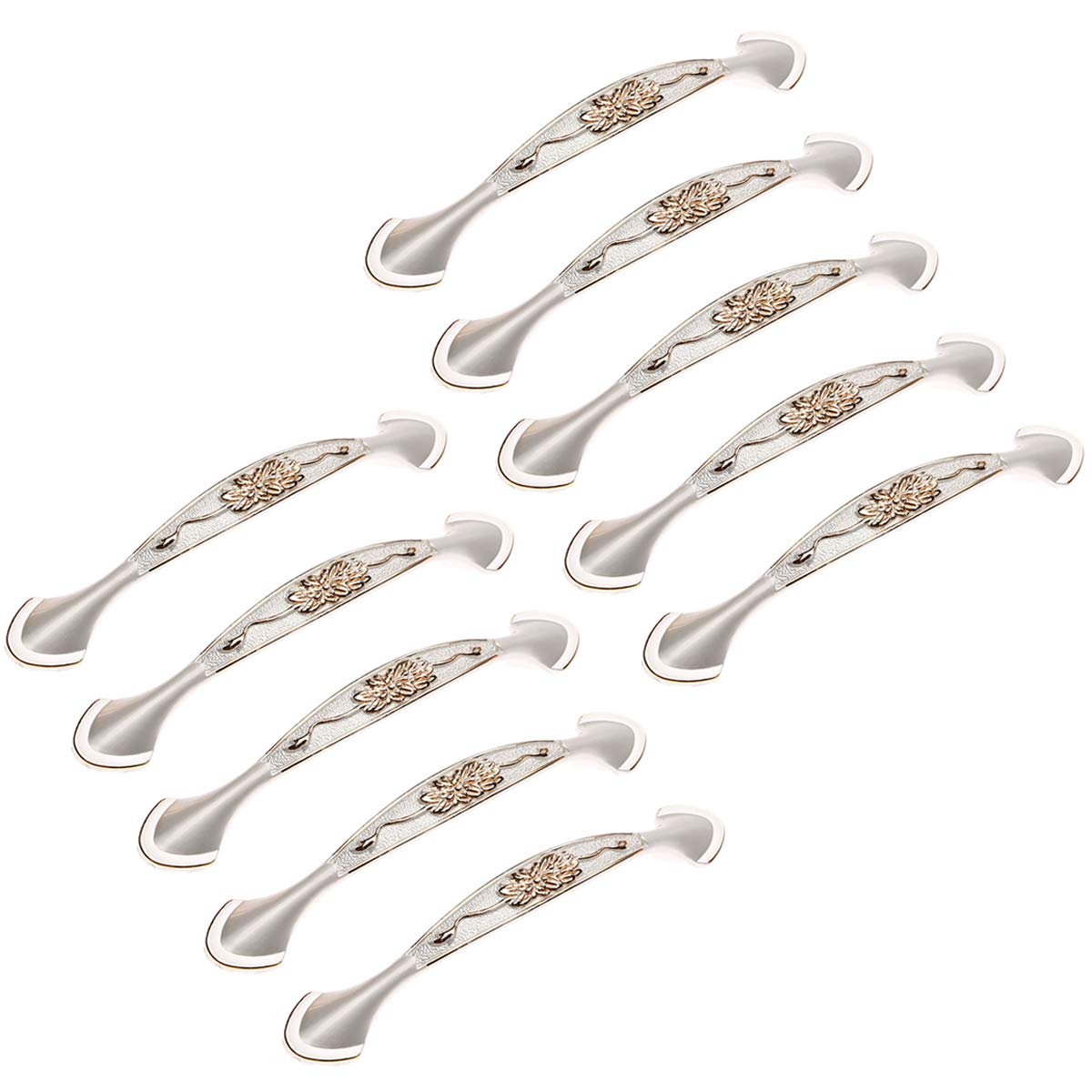 Küchenschrankgriff Schrank Möbelgriffe Kleiderschrank Türgriffe Kommode Schubladengriffe 96 mm/128 mm – 10 Stück (Stil a Lochabstand 128 mm)
