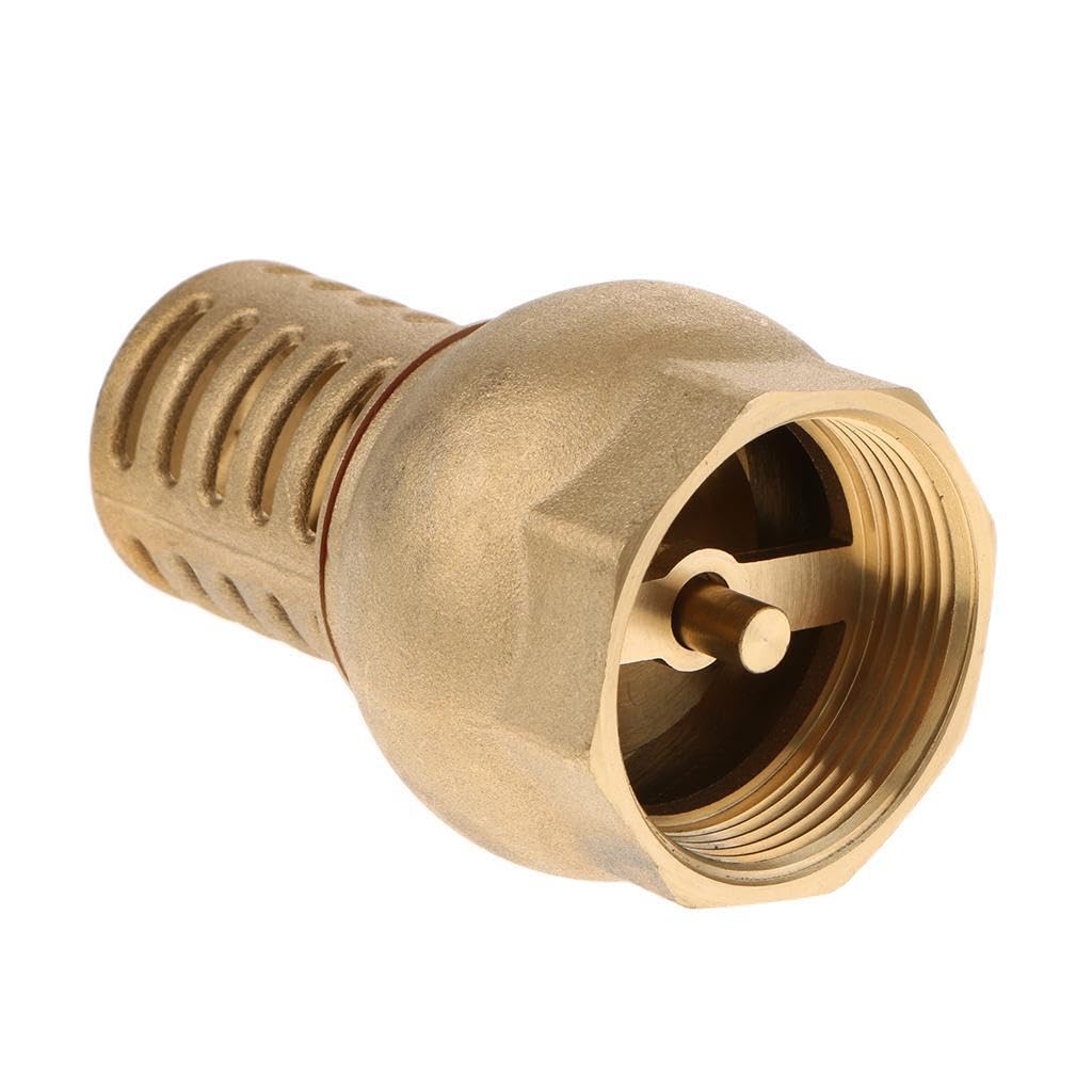 QUILSTM Brass Foot Valve Strainer Valve Reliable Bottom Female Thread Pump Inlet Filter Prevents Debris Female Thread Foot Water Pump Check