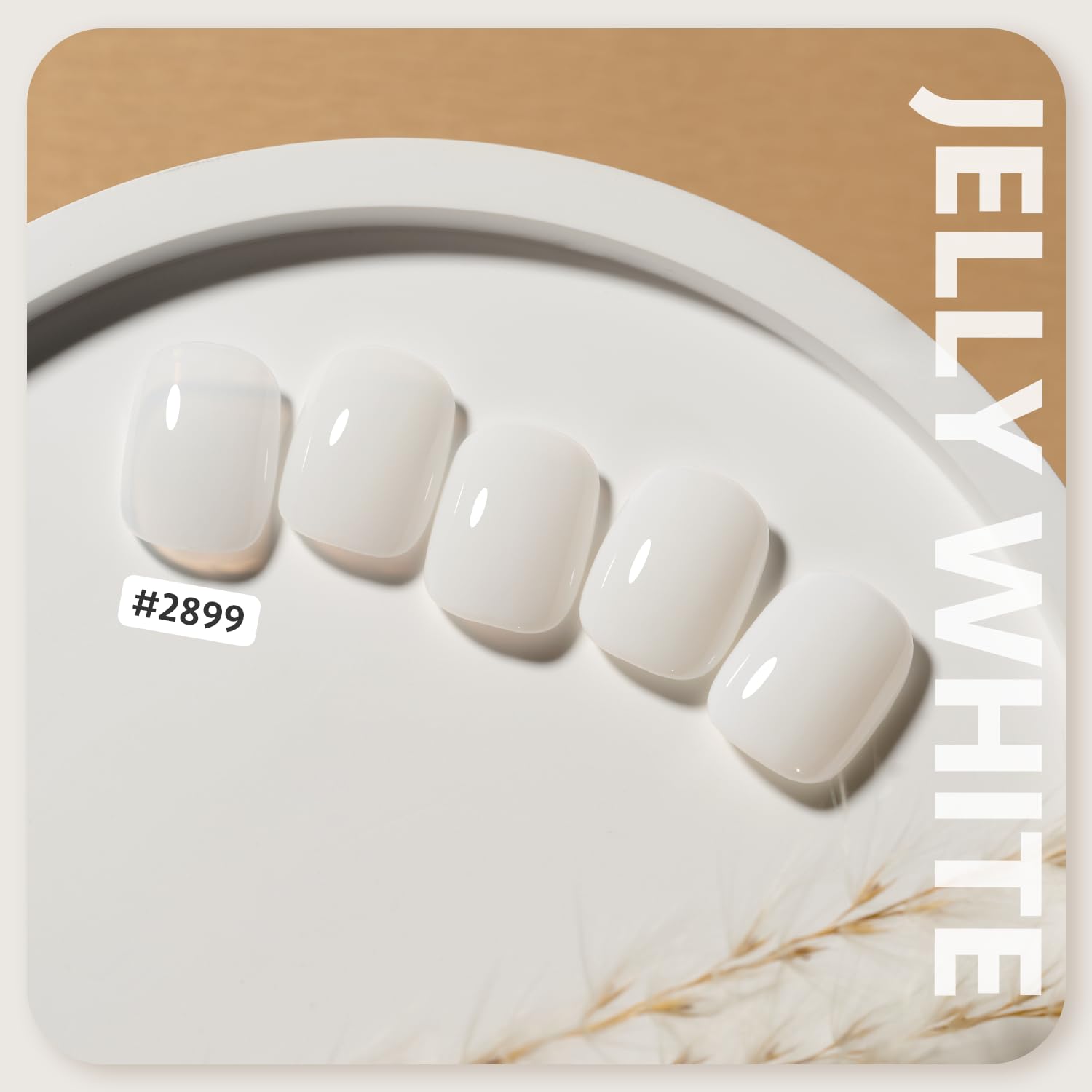 GAOY Jelly Gel Nail Polish, 16ml Sheer Translucent Soak Off Gel Polish, UV Light Cure for Nail Art DIY, 2899 Jelly White