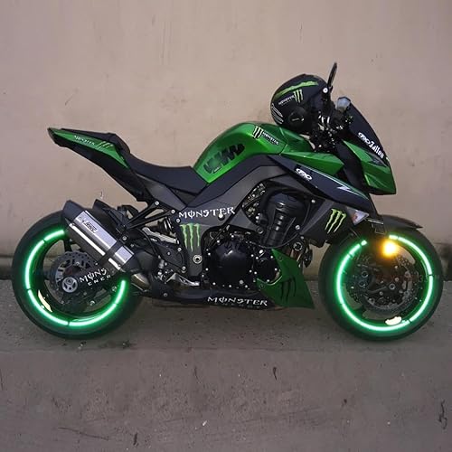 Miniatura 8 de customTAYLOR33 Cintas reflectantes de alta intensidad verdes para llantas de seguridad con derechos de autor (debe seleccionar su tamaño de llanta)