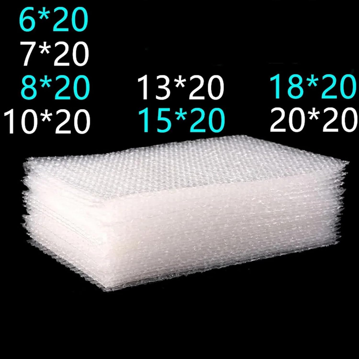 Generic 50pcs 13x20cm Plastic Wrap Envelope White Bubble Packing Bags PE Clear Shockproof Packaging Bag Double Film Bubble