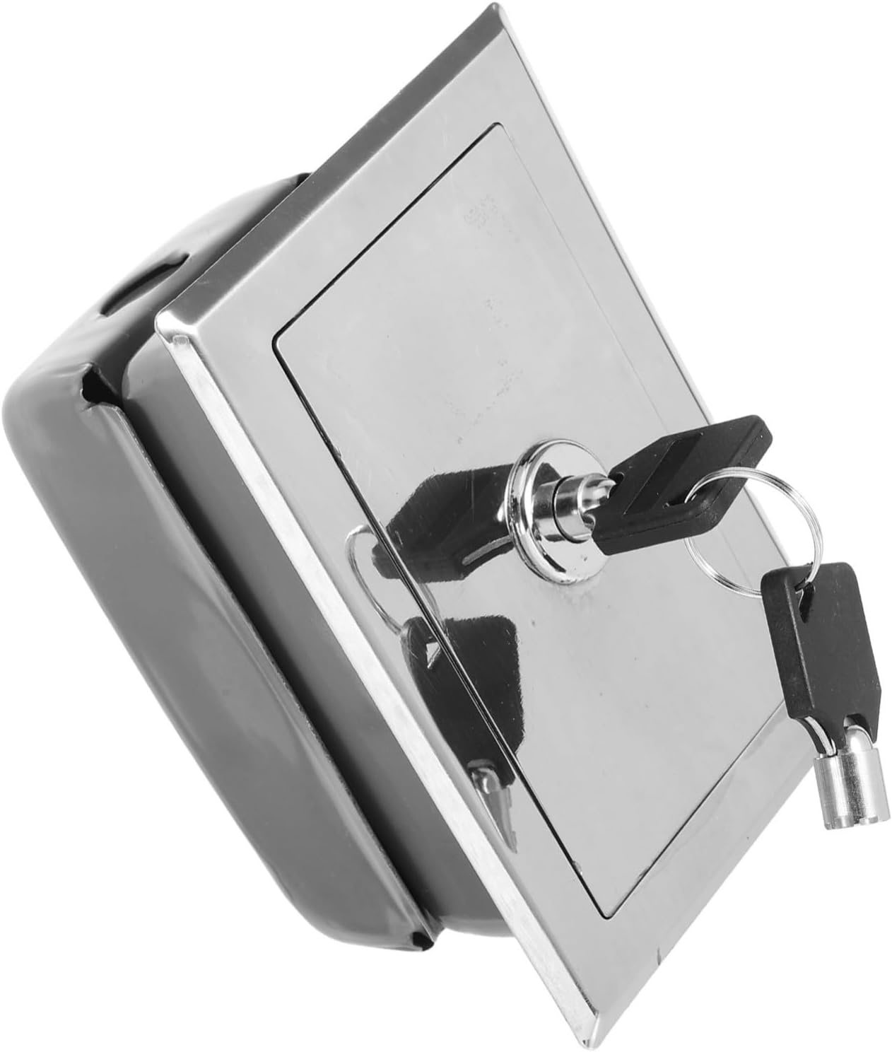 Zerodeko Silver Iron Rolling Shutter Door Switch Box with Keys for Garage Door and Electric Roller Shutters, Enhanced Safety and Easy Installation, Stylish and Sleek Design for Manual