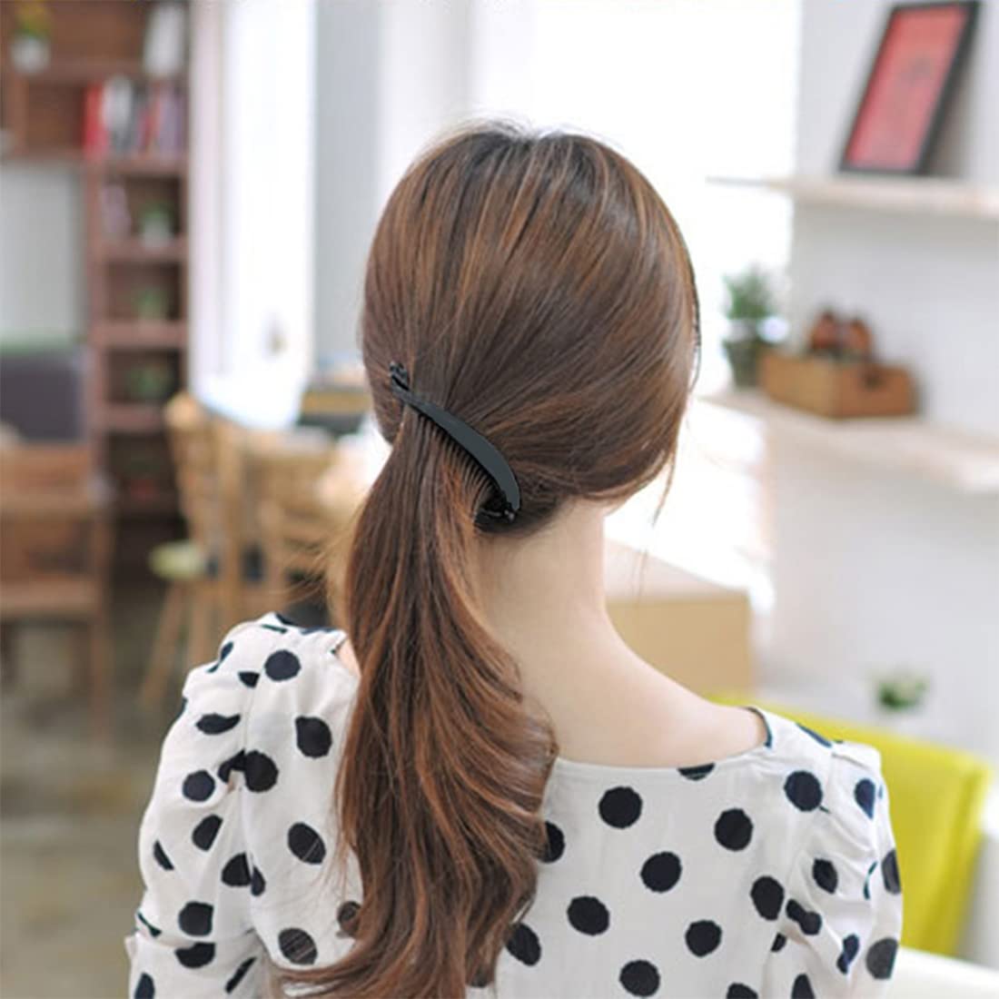 Set Di 2 Pettini A Banana A Forma Di Pesce, Clip Per Capelli Lungi, Fermaglio A Coda Di Pesce Per Acconciature Femminili