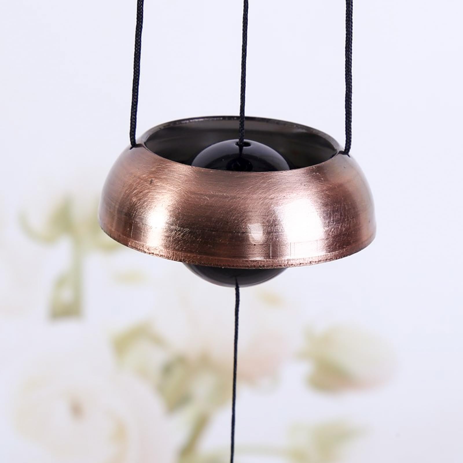 Campanelli a vento in rame per esterni, campane a vento con 5 campane Feng Shui, campanelle commemorative per casa, giardino, patio, cortile, decorazione (bronzo)