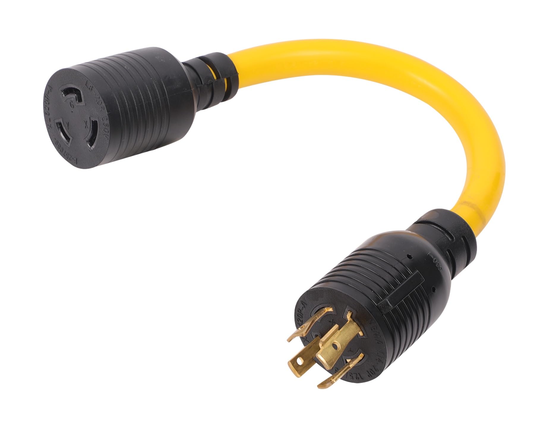 【CPC-L24】なこぉ NEMA L14-20P to L6-20R 240V 20 Amp Twist Lock 4 Prong Plug to 3