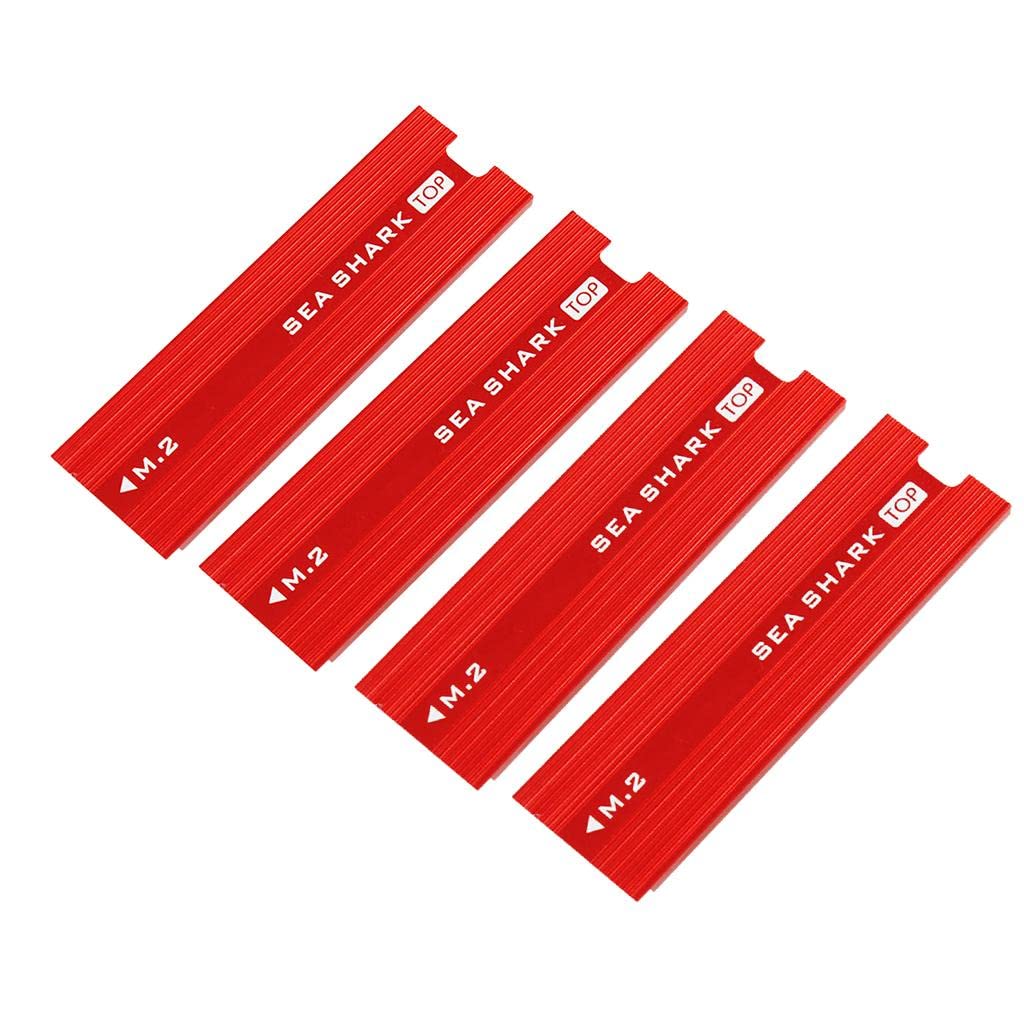 The Style Sutra 4 Pieces Aluminum Heatsink for PCIe NVMe M.2 NGFF SSD with Thermal Pad-Red|Computers/Tablets & Networking | Computer Components & Parts | Fans Heat Sinks & Cooling |4 Pieces Heat Sink-image-42