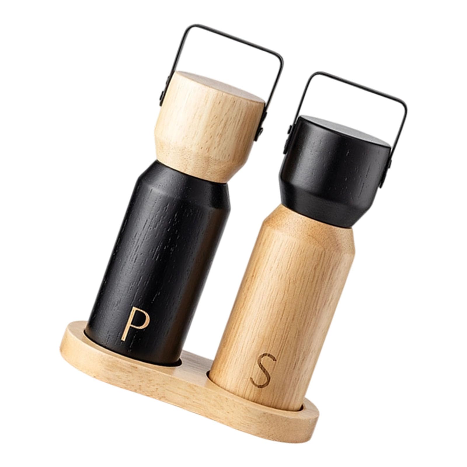 APGLSXY Ergonomic Rubberwood Spices Grinder with Ceramic Cores Wood Peppers Mill Adjustable Coarseness for Cooking Enthusiasts Earthenware Peppers Mill