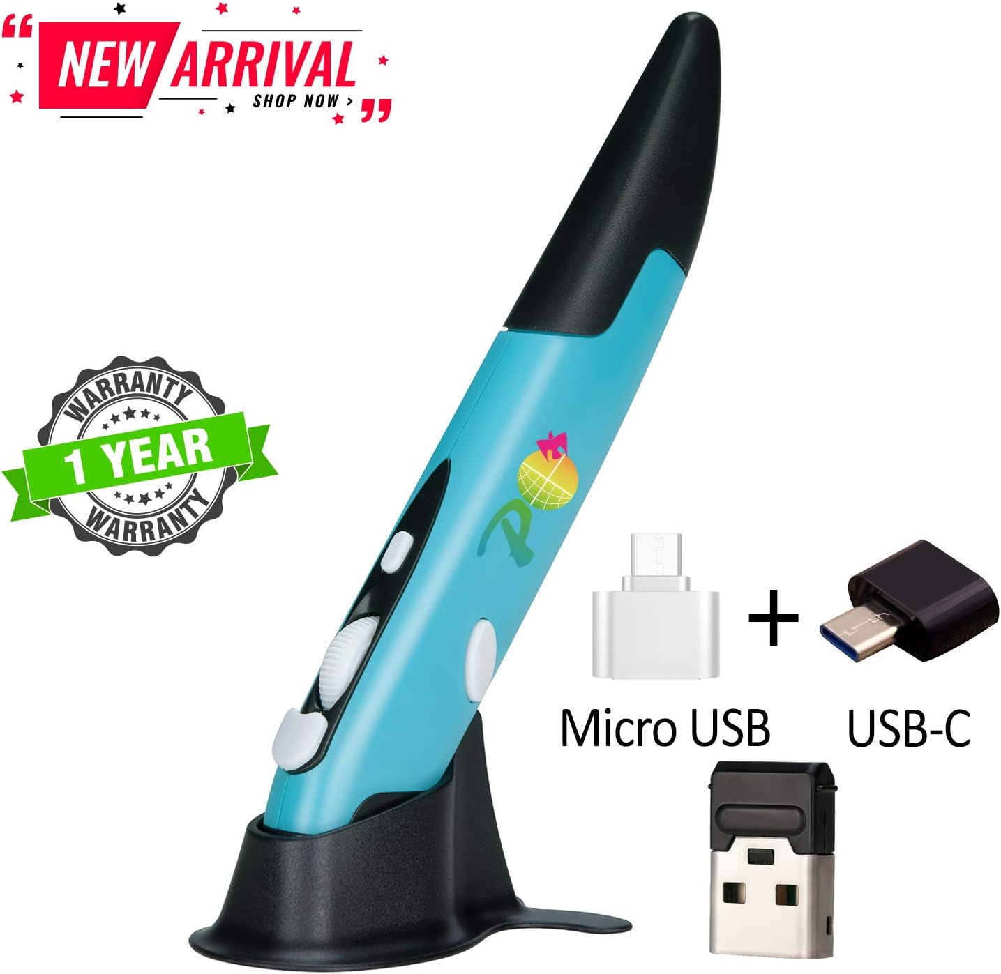 Wireless Optical Pocket Pen Mouse,Promi 2.4 Ghz USB 3.0