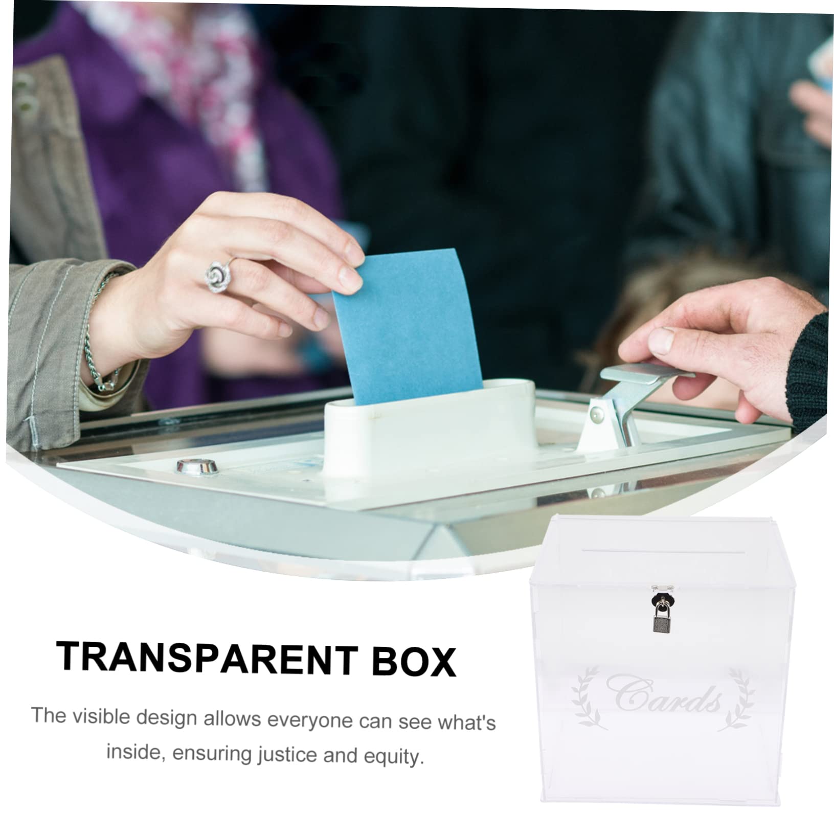 VILLCASE Transparente Acryl Kasten für Hochzeitskarten Nachrichtensammlung und Erinnerungen Sichtbares Design Dekorativ für Empfang und Party