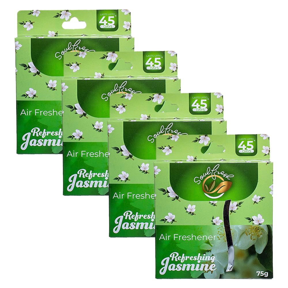Soulfresh Premium Jasmine Bathroom Air Freshener Block For Long-Lasting Jasmine Fragrance To Your Fresh and elegant Home In 75g Pack Of 4 (B0C7P1FVT5) Amazon Price History, Amazon Price Tracker