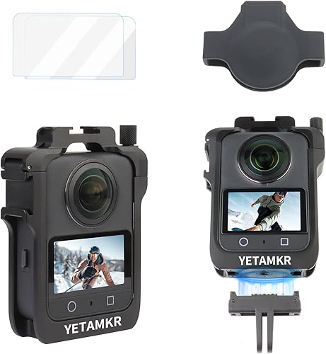 Kit de protección 5 en 1 funda metálica para accesorios DJI Osmo 360, jaula de aluminio para cámara con soporte de expansión múltiple, marco