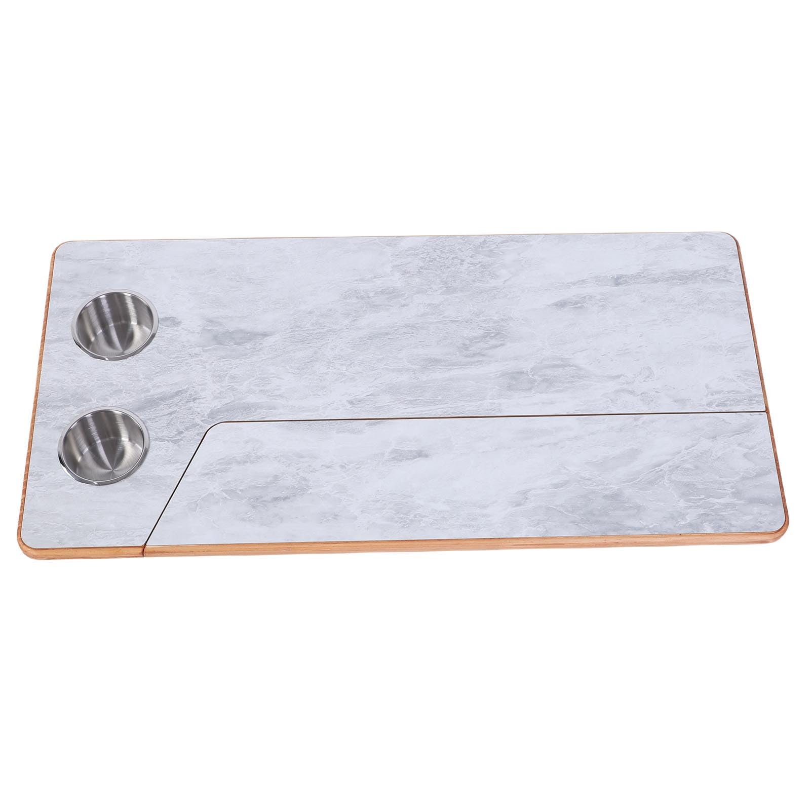 Remplacement de Dessus de Table Pliant en Bois pour Camping-Car, 31,5x15,7 Pouces, avec 2 Compartiments, Remorques, Yachts, Andoats, Gain de Place et Travail