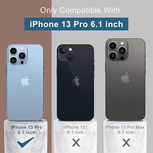 Miniatura 7 de DEENAKIN Funda compatible con iPhone 13 Pro con protector de pantalla, silicona suave y sedosa, funda mejorada para cámara, probada contra caídas de