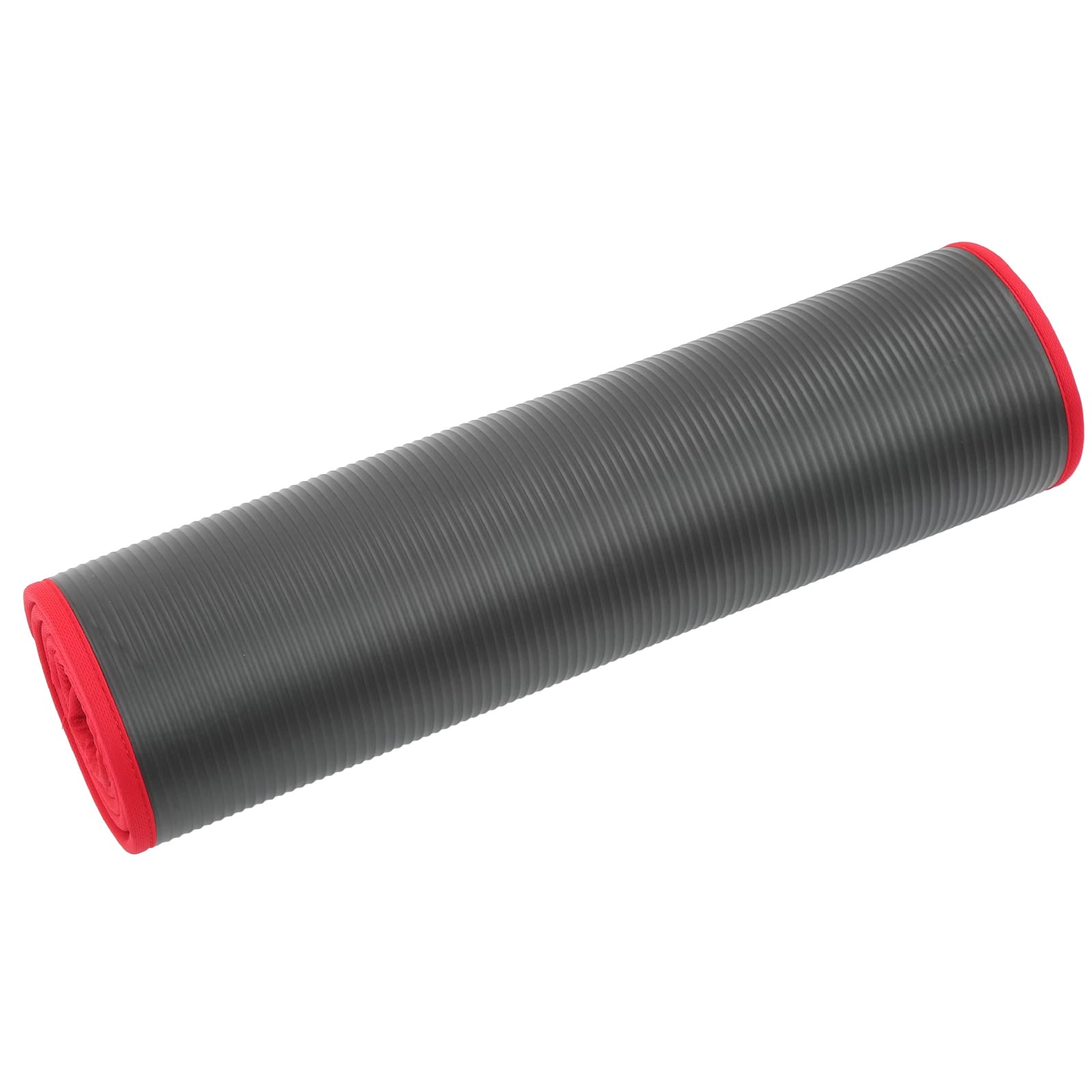 Generic Estera de Yoga Gruesa, Estera de Ejercicios para el Hogar Antideslizante Insonorizada para Bailar, TPE Negro de 10 Mm con Líneas de Alineación