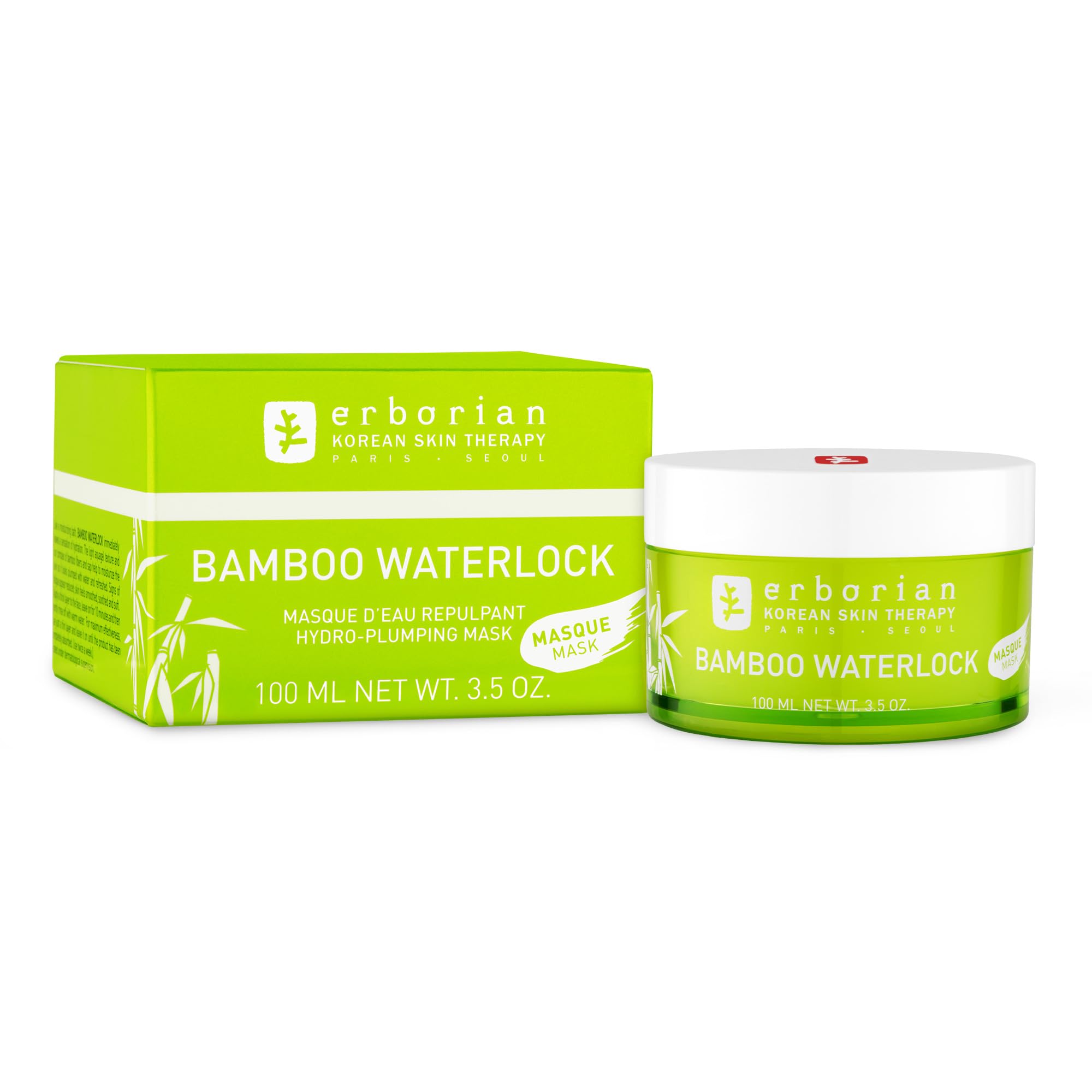 Erborian Bamboo Waterlock Gel Face Mask, 2.7 Oz - Hydrates & Soothes Dry Skin - Hydrating & Deep Moisturizing Facial Mask for a Fresh-Looking Skin