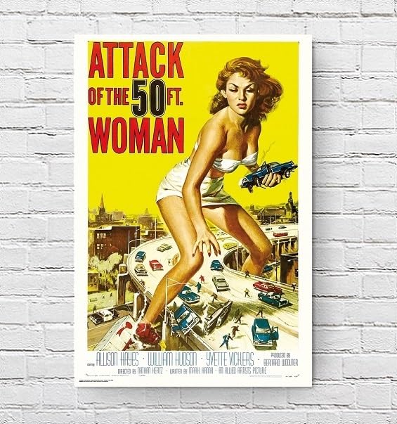 Amazon.co.jp: 妖怪巨大女 映画ポスター ATTACK OF THE 50FT WOMAN US