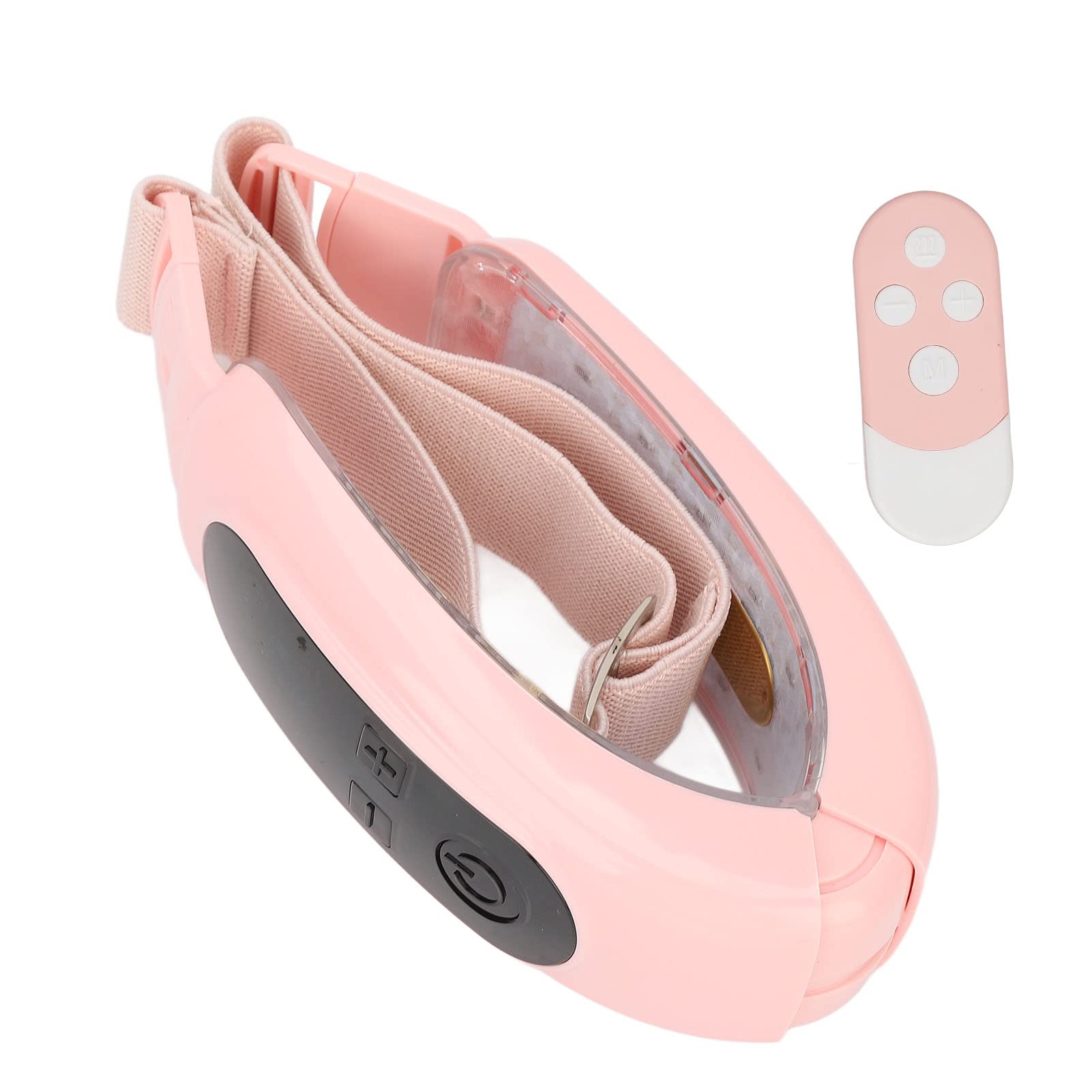 V Face Firming Belt Remote Control Repair Skin Microcurrent Reduce Wrinkles Pore 12 Gears Pink Face Shaping Belt