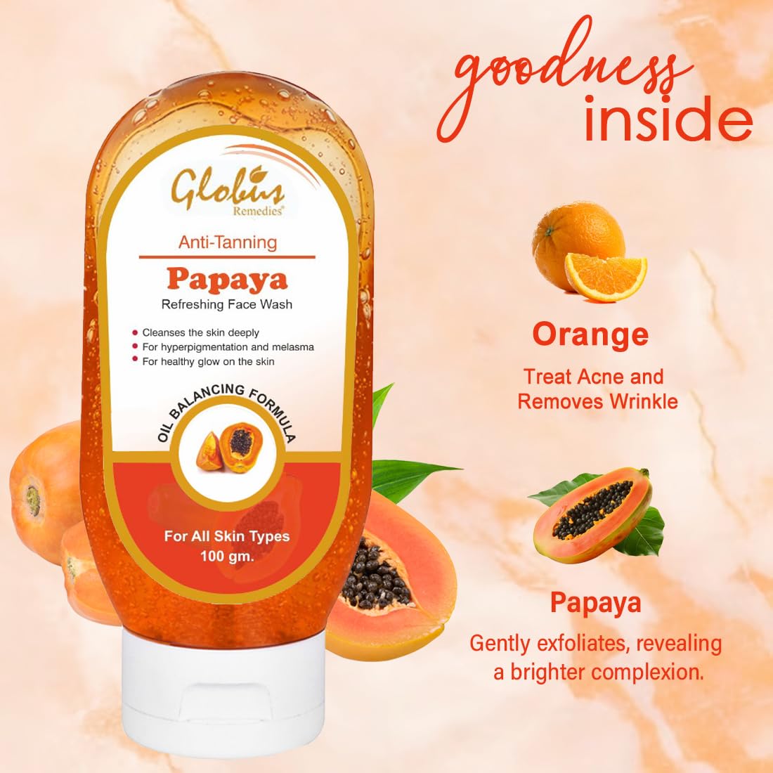 Globus Papaya Purifying Face Wash - 100 ml 1