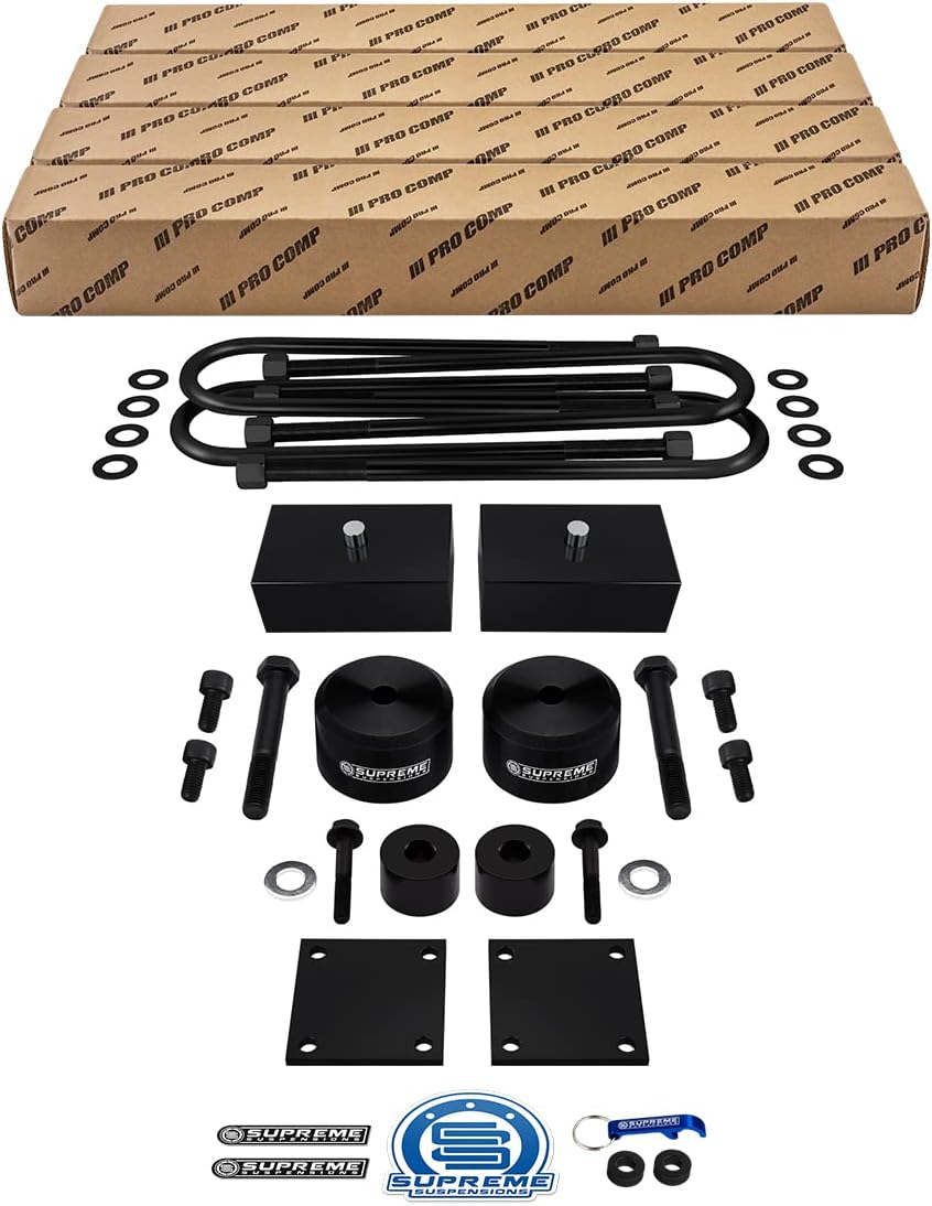 Supreme Suspensions - 3" Front + 2" Rear Lift Kit For 2005-2016 Ford F-250 & F-350 Super Duty 4WD Non-Overloads - Complete Suspension Lift Kit with Pro Comp PRO-X Series Shocks