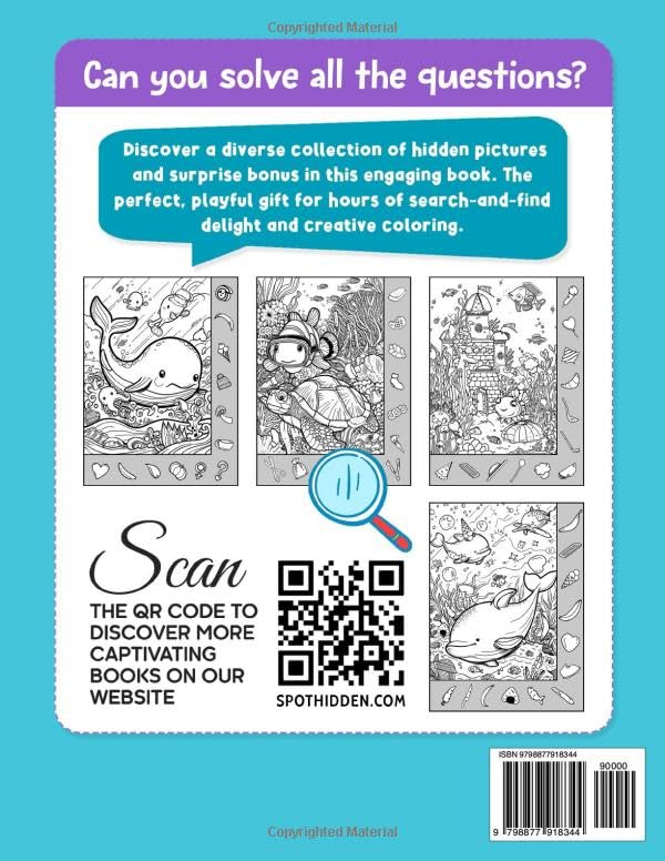 Under the Sea Hidden Pictures: Look and Find book Featuring Marine Life for Kids to Develop Focus, Ideal Gifts for Young Explorers and Ocean Lovers - Image 2