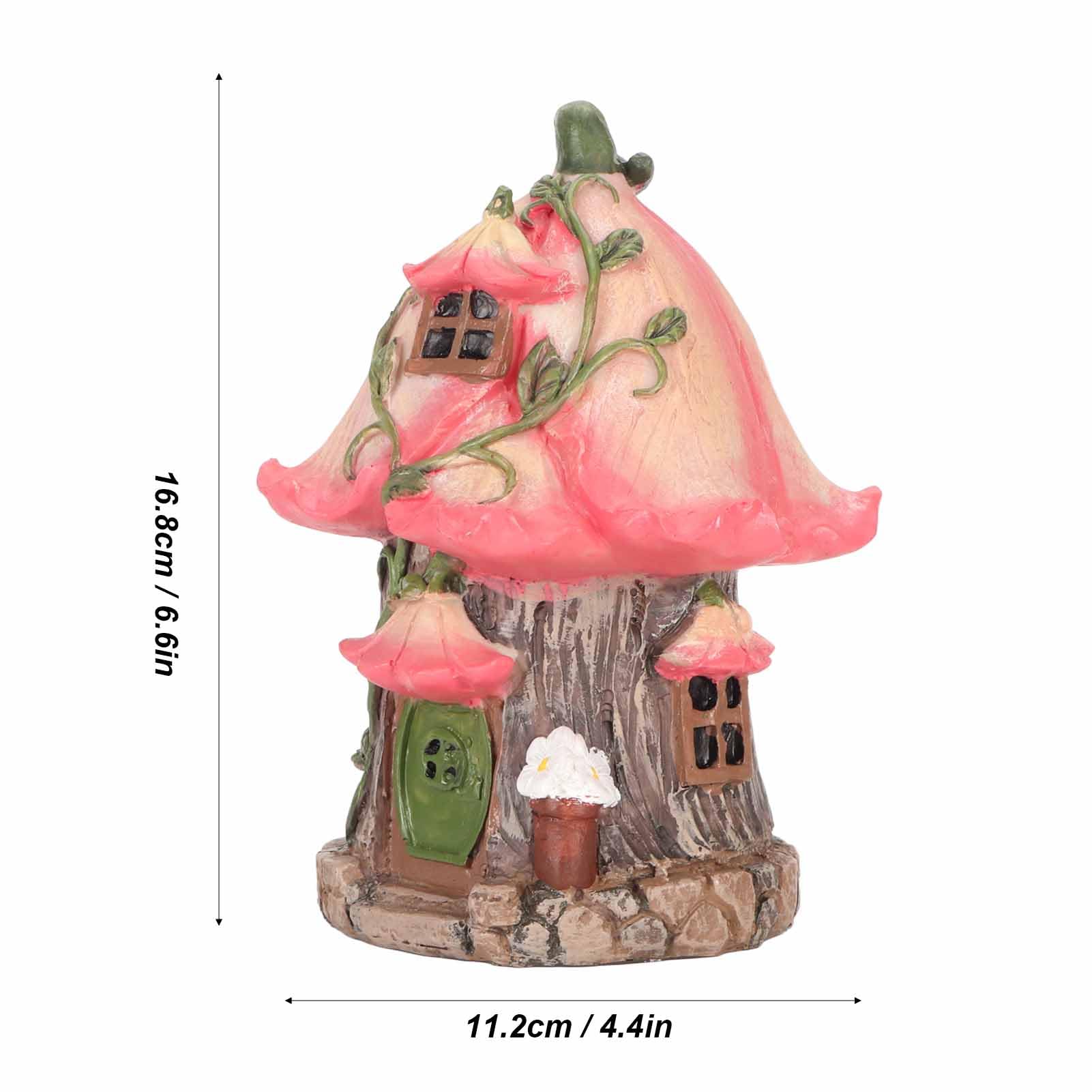 Gnome Fairy House, Żywica Fairy Garden House Outdoor Garden Figurka Dekoracja Gnome Fairy Home Ozdoba na Patio Yard Trawnik Wystrój Zewnętrzny