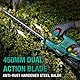 Akku Heckenschere, POSENPRO Elektro Heckenschere Elektrischer Heckenschneider, 45cm Schnittlänge, 20V Akku 2,0 Ah mit Ladegerät, 14mm Zahnabstand Dual Schnittklingen, Ideal für Hohe Hecken