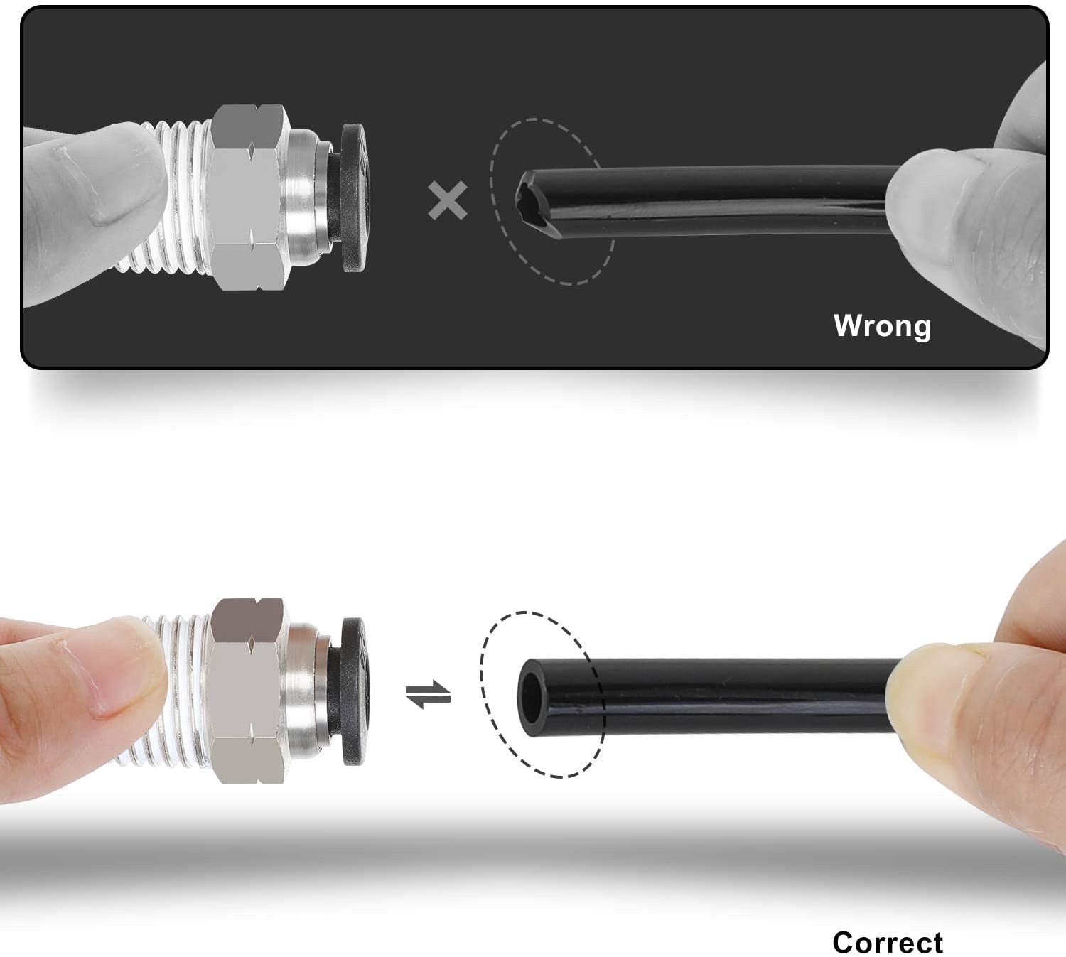 LokoCar Línea de aire de nailon de 50 pies y 1/2 pulgada OD tubo de nailon neumático aprobado por DOT SAE J844 aerolínea para tubos de freno de aire o transferencia de fluidos, color negro