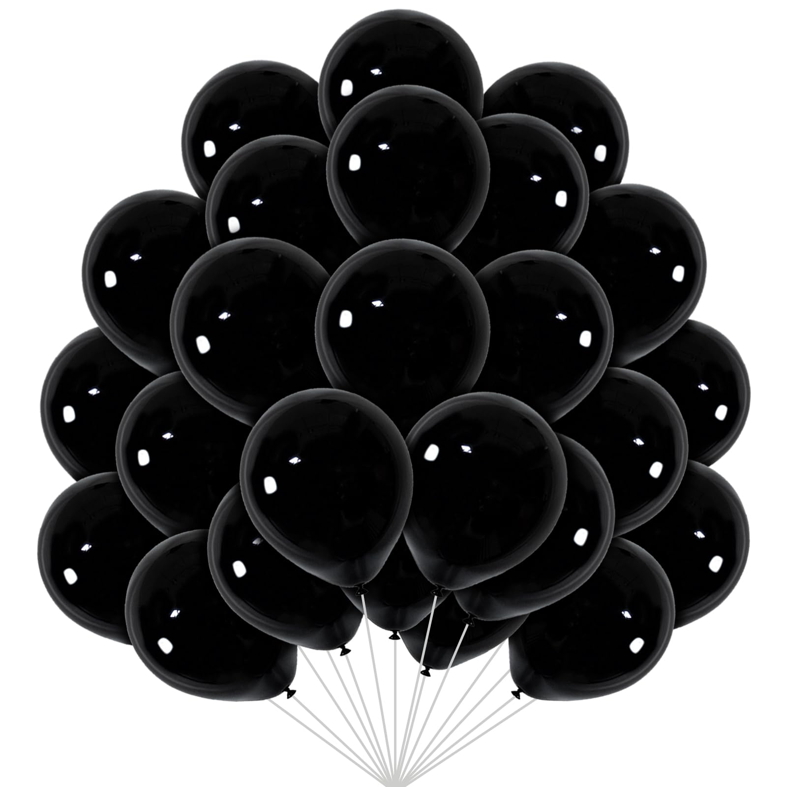 Black Mini Balloons 100 Pack 5 inch Matte Black Latex Party Balloon Small Round Balloons for Baby Shower Birthday Wedding Engagement Anniversary Festival Decorations