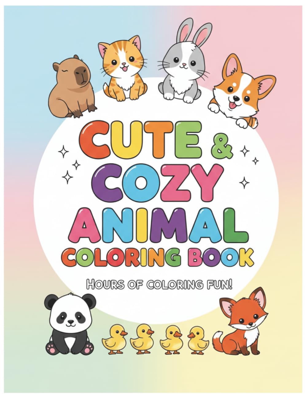 Cute Animals Coloring Book for Kids: Cute & Relaxing Coloring Pages for Kids and Adults