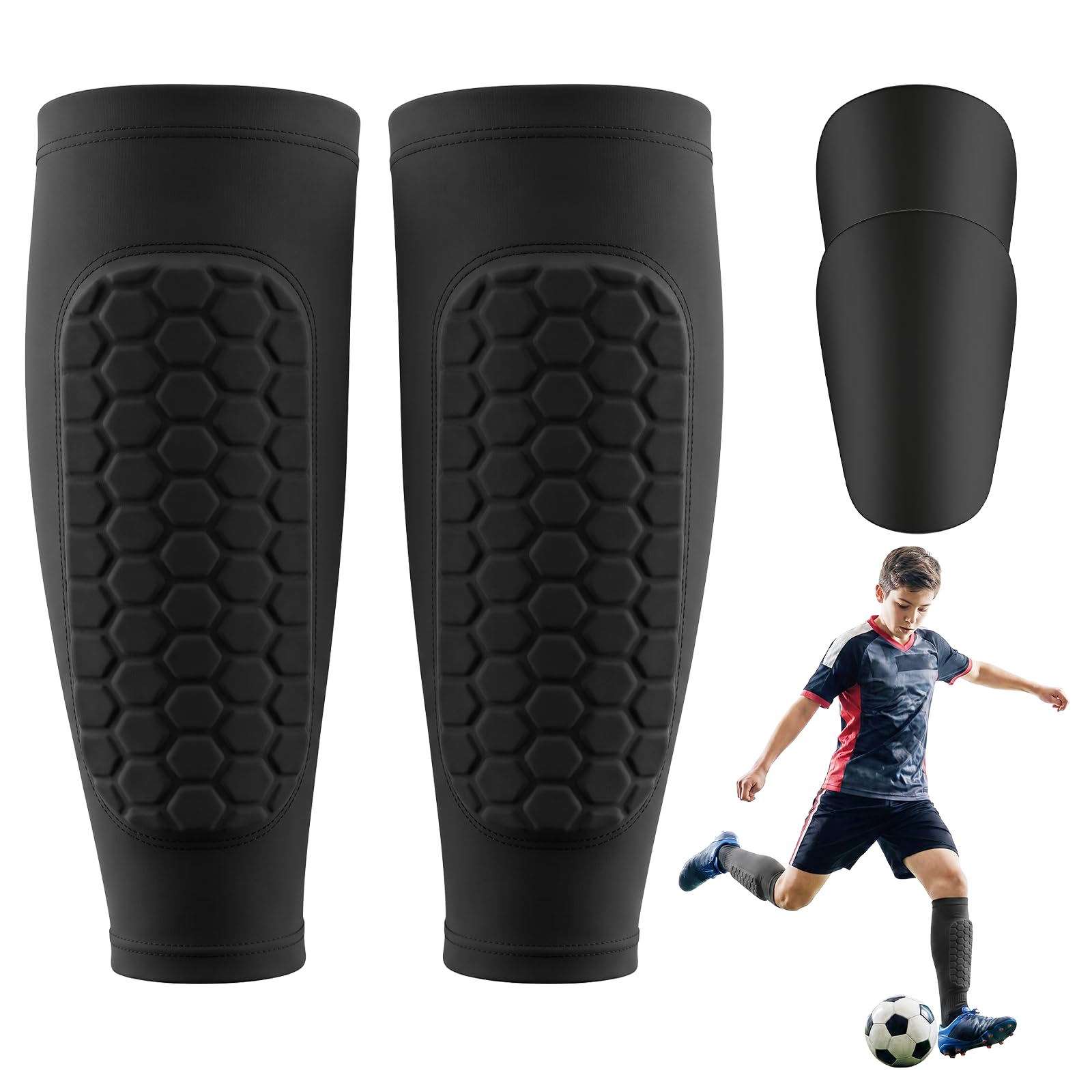 1 Pair Shin Pads Mens & 1 Pair Shin Pad Sleeves