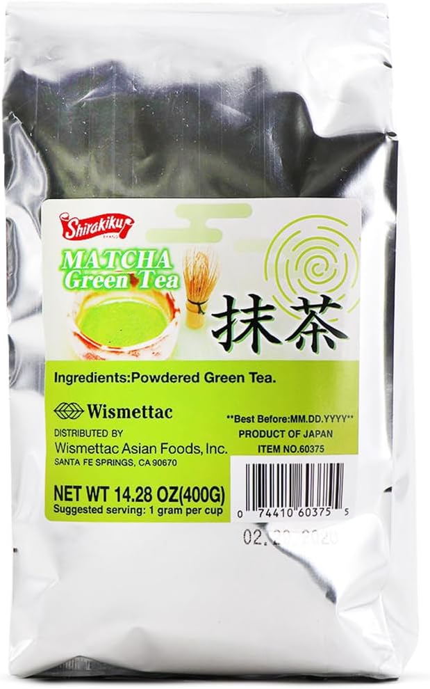 SHIRAKIKU Matcha Green Tea Powder | Authentic Japanese Matcha for Traditional Teas | Prefect for Asain Lattes, Smoothies, Baked Goods | 14.28 OZ Pack of 1