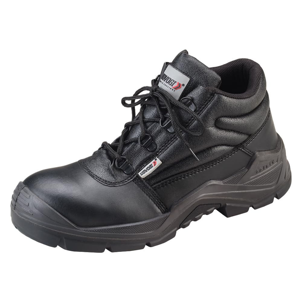 Udyogi Edge Master - High Ankle Safety Shoes for Men | Made with Lightweight Microfiber, Double Density PU - SRC Sole with Ladder grip, Alloy Steel Toe & extended toe guard-image-21