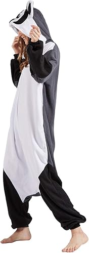 Miniatura 4 de DELEY Pijama de Halloween para adultos, ropa de dormir de animales para el hogar, disfraz para mujeres y hombres