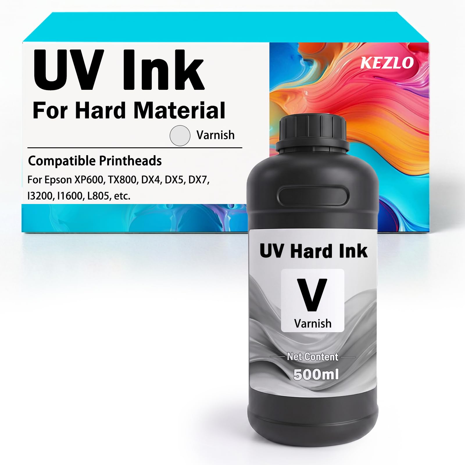 Encre UV Vernis UV Gloss Ink 500ML pour l'impression sur matériaux durs