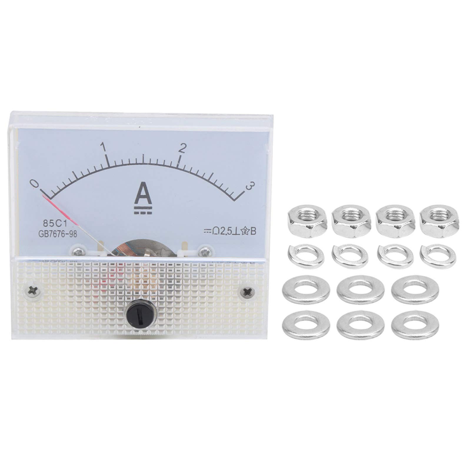 85C1 DC 0 3A Amperometro del Pannello Analogico, Misuratore di Corrente Ad Alta Precisione con Scala Schermata in Seta Trasparente per Armadio di Distribuzione di Potenza