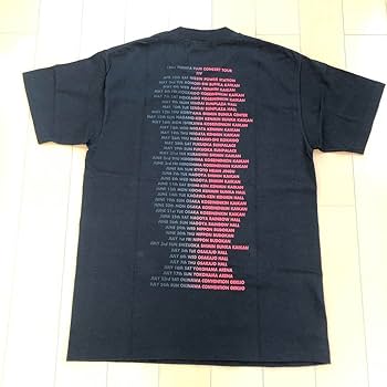 Amazon.co.jp: 藤井フミヤ Tシャツ1994 FFFツアー 黒赤文字 L