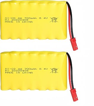 8.4V 700mAh NiCD Battery Pack Rechargeable AA Battery with JST Connector for RC Car RC Truck Tank 2 Pack