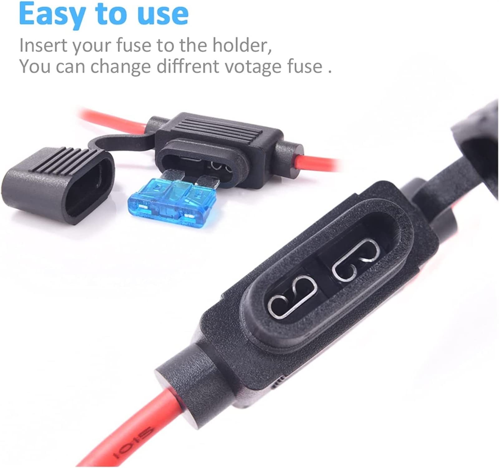 Car Truck 120 pezzi fusibili a lama kit assortimento di standard universale con 10 portafusibili in linea 14 AWG e amplificatore