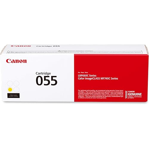 Canon Genuine 055 Yellow Toner Cartridge Compatible with LBP664Cdw, MF741Cdw, MF743Cdw, MF745Cdw, MF746Cdw