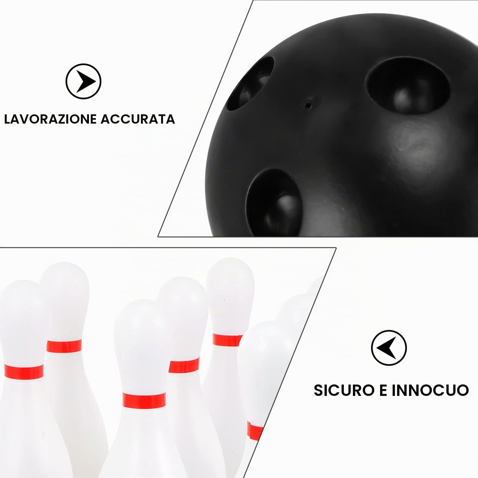 STOBOK Gioco a cono per bambini bambini Bowling Set Bowling Set giocattolo per bambini in età prescolare scuola età bambino età coni giocattolo