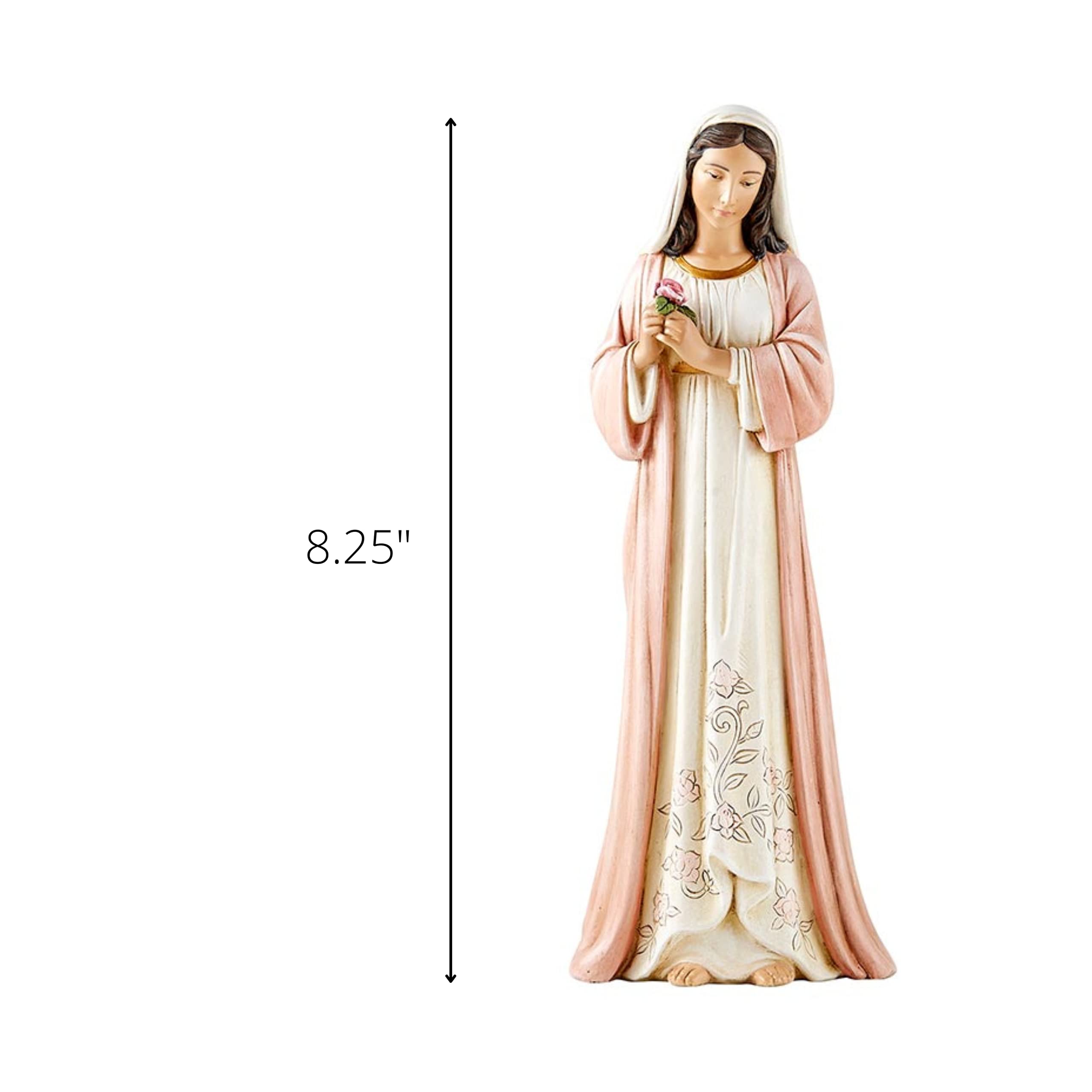 Amazon.com: Needzo Madonna of The Rose Statue Hand Painted
