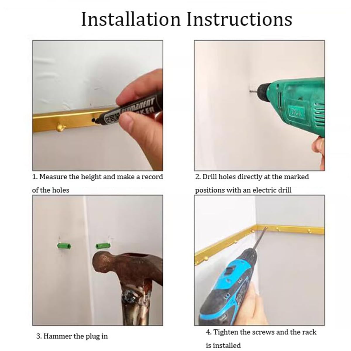 Porte-vêtements Mural En Fer Pour Vêtements Industriels, Barre De