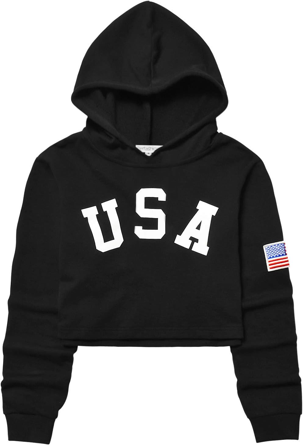 Kids Girls Leather Plaid Long Sleeve Crop Top Hoddie Cropped Sweatershirts