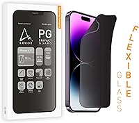 Vista 1 de Armor Protector de pantalla de vidrio flexible para iPhone 14 Pro, protector de privacidad con 9H